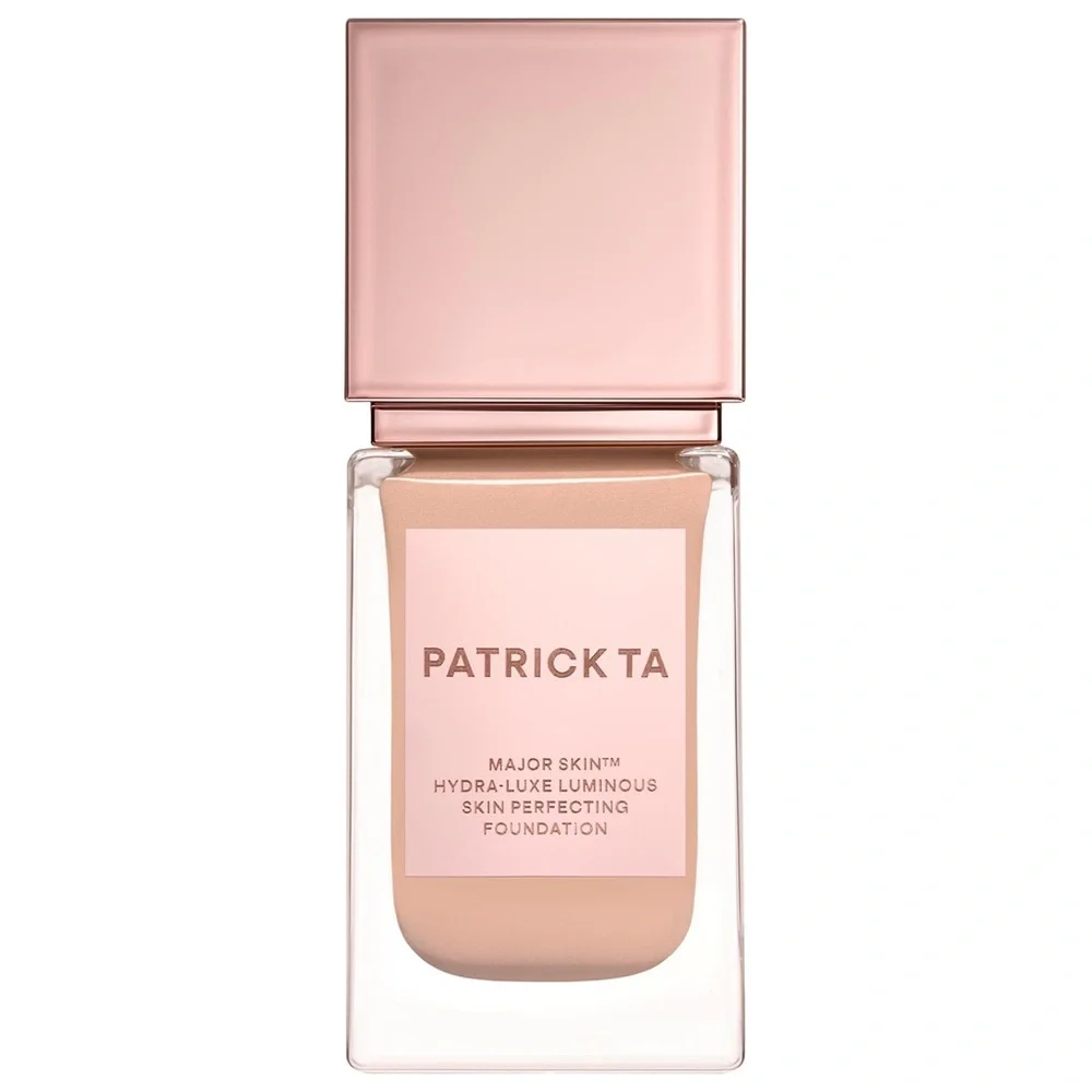 Patrick Ta Hydra Luxe Luminous Skin Perfecting Foundation in Golden Neutral.